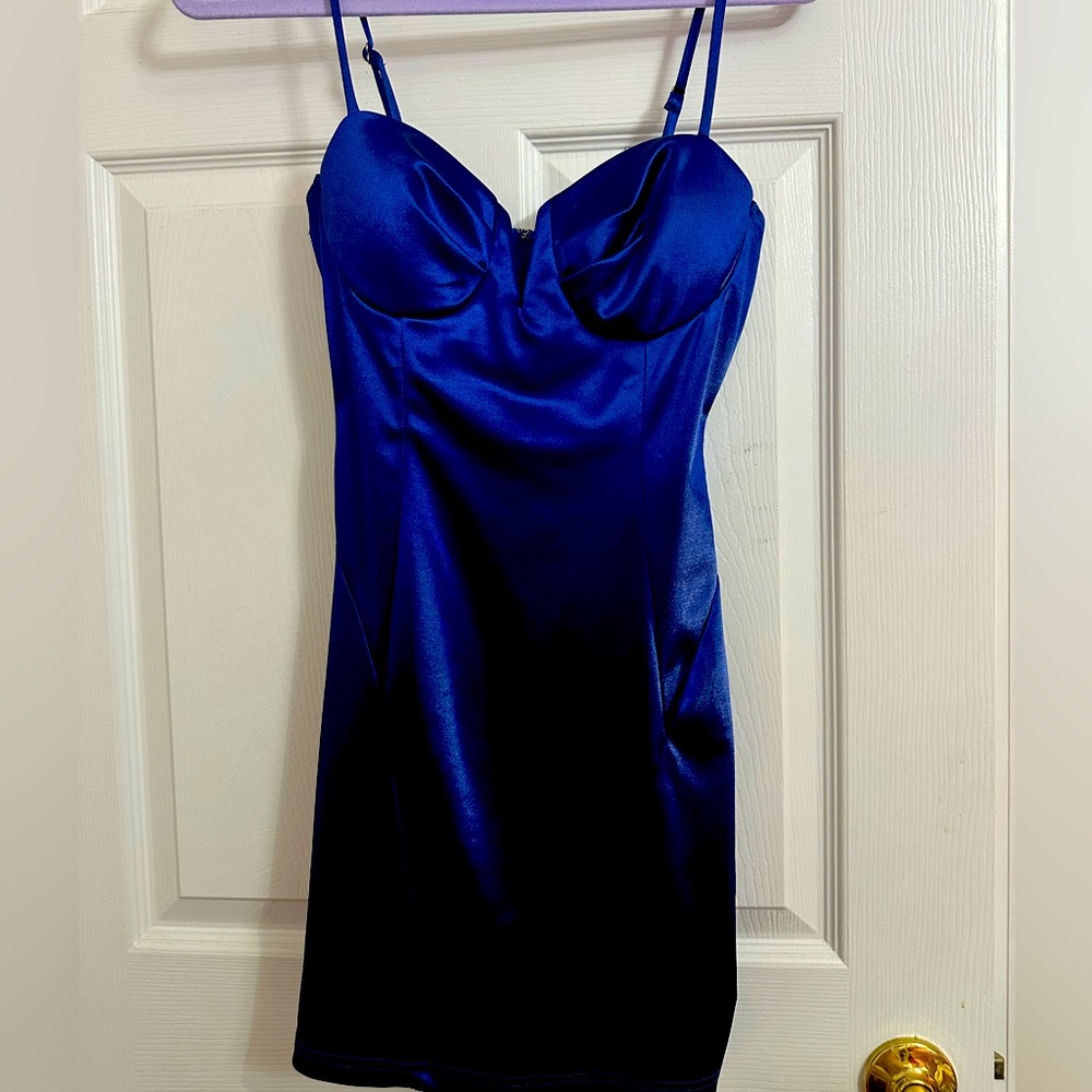 Mini Silk Blue Windsor Dress (Medium)